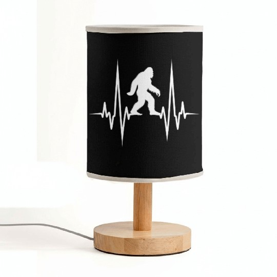White Heartbeat with a Bigfoot Fabric Lamps