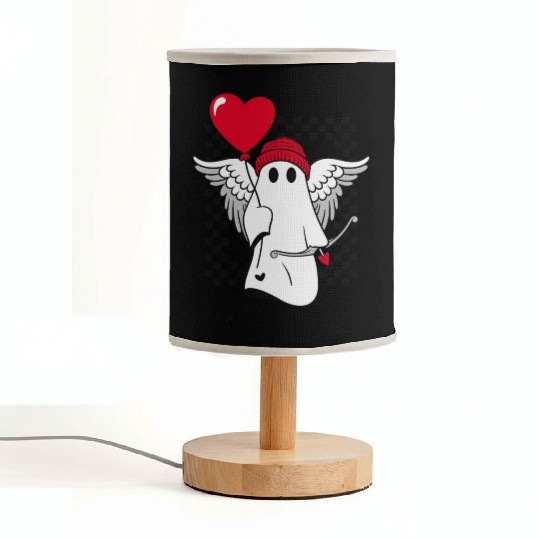 Valentine's Day Cupid Ghost Wings Heart Love Arro Fabric Lamps
