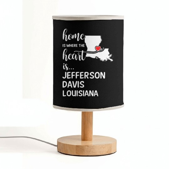 Jefferson Davis County Louisiana Is Where My Heart Fabric Lamps