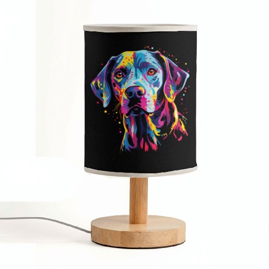 Watercolor Colorful Dalmatian Fabric Lamps