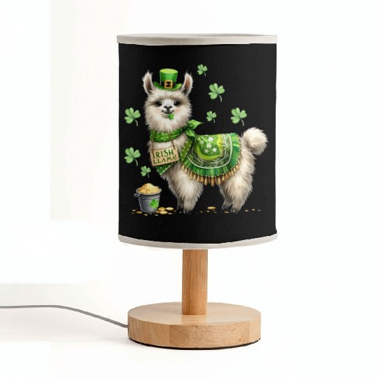 Irish LLama St Patrick Day Fabric Lamps