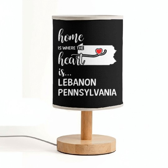 Lebanon County Pennsylvania Is Where My Heart Is Fabric Lamps