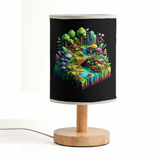 Voxel Enchanted Forest Fabric Lamps