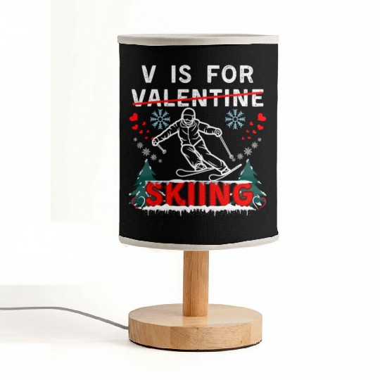 Valentine’s Skiing Adventure Fabric Lamps