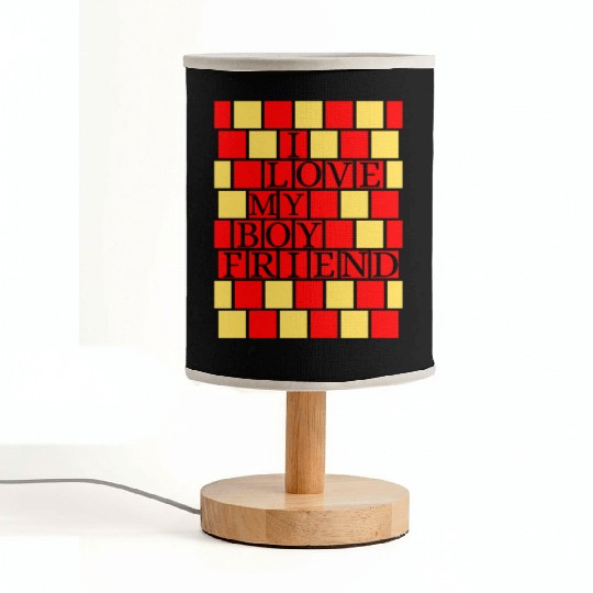 I Love My Boyfriend Fabric Lamps