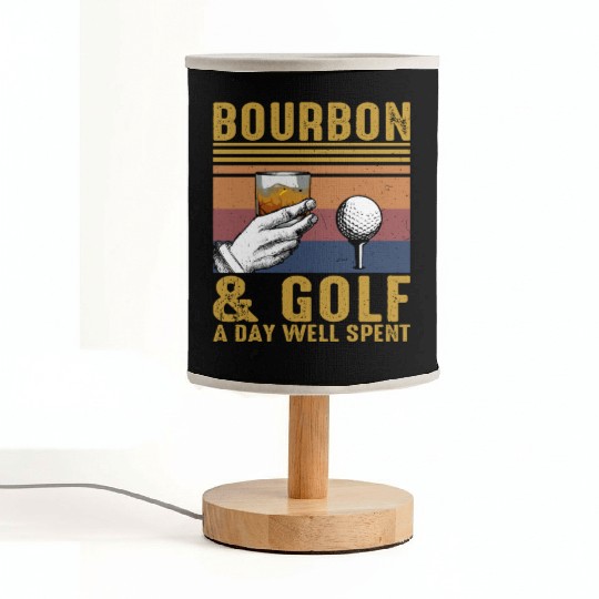Bourbon Golf Funny Golfer Bourbon Lover Fabric Lamps