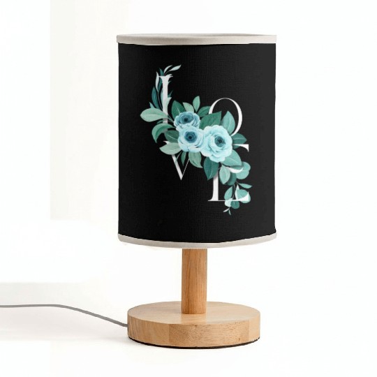 A Teal Rose Love Affair Fabric Lamps
