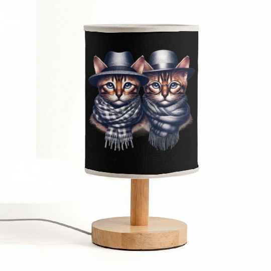 Bengal Kittens Cute Kitty Fabric Lamps