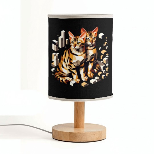 Bengal Kittens Cute Kittys Fabric Lamps