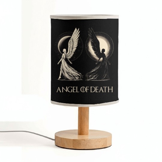 Angel of Death - Sun And Moon Mystical Artwork Fabric Lamps