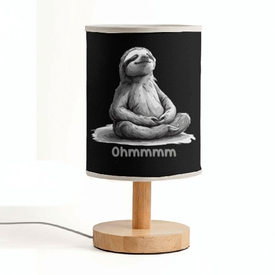 Yoga Sloth Relaxation Chill Chilling Meditation Fabric Lamps