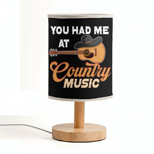 You Had Me At Country Music Lover Cowgirl Fabric Lamps