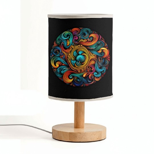 Abstract Spectrum Spiral Fabric Lamps