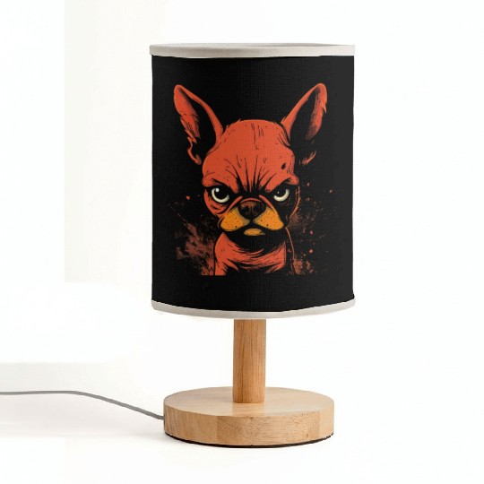 Angry French Bulldog Fabric Lamps