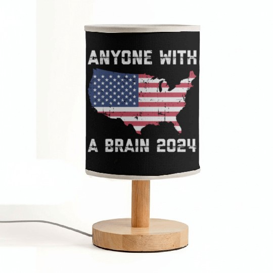 2024 Brain Vote Democracy Anti-Trump Fabric Lamps
