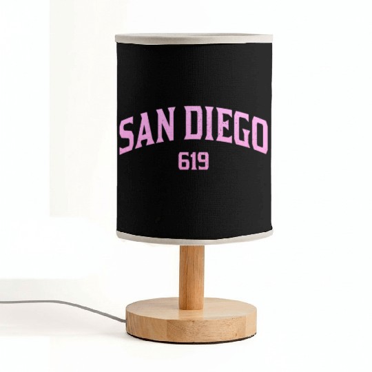 San Diego California Vintage Souvenir Fabric Lamps