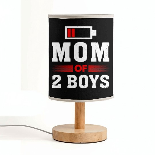 Mom of 2 Boys Mom and Son Matching Mom Fabric Lamps