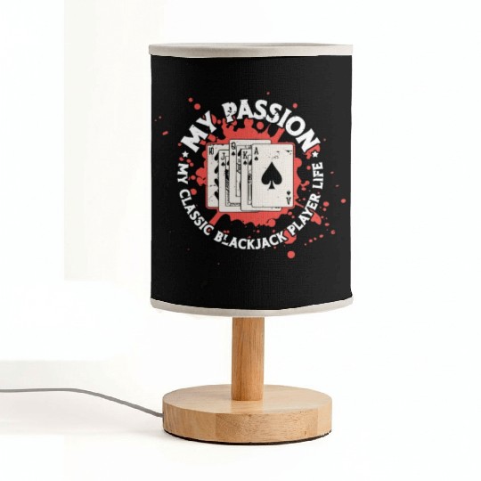 Classic Blackjack My Passion My Classic Card Game Fabric Lamps