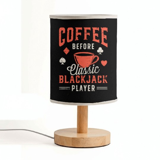 Classic Blackjack Coffee Card Player Coffee Lover Fabric Lamps