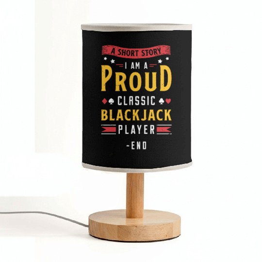 Classic Blackjack A Short Story I Am A Card Player Fabric Lamps
