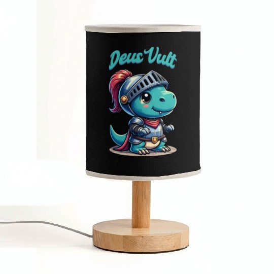 Deus Vult Historical Knight Dragon Fabric Lamps
