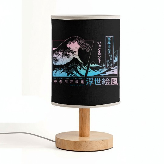 the great wave off kanagawa japan Fabric Lamps