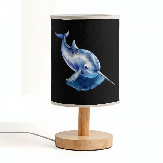 Narwhal Whale Fabric Lamps