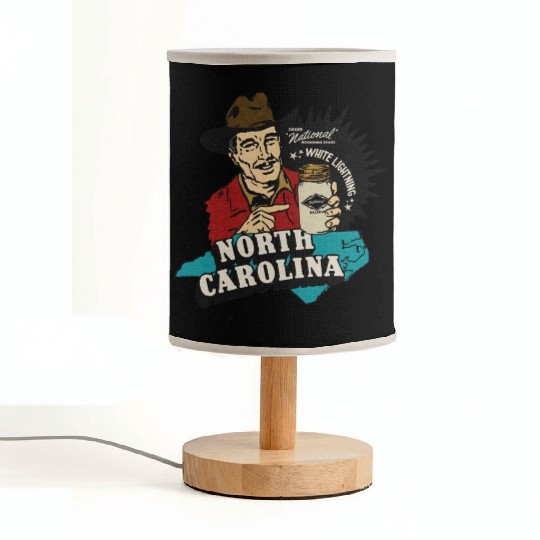 Vintage Raleigh NC Moonshine Fabric Lamps
