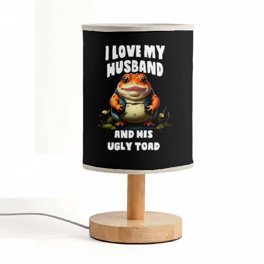 I love my husband and her ugly toad Herpetologist Fabric Lamps