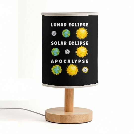 Funny Lunar Solar Eclipse Apocalypse Astronomy Fabric Lamps
