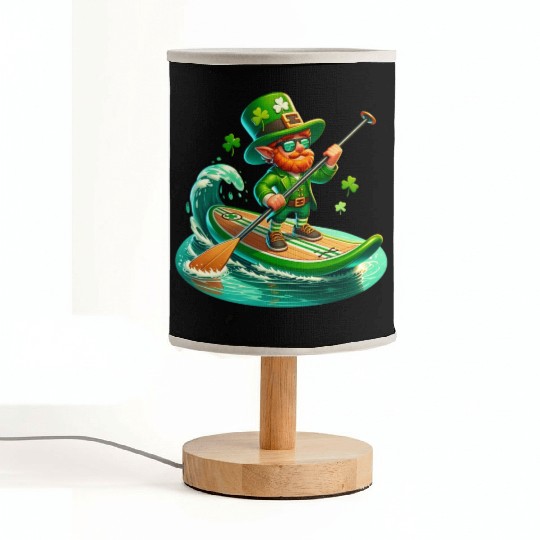 St. Patrick's Day Paddle Boarding Fabric Lamps