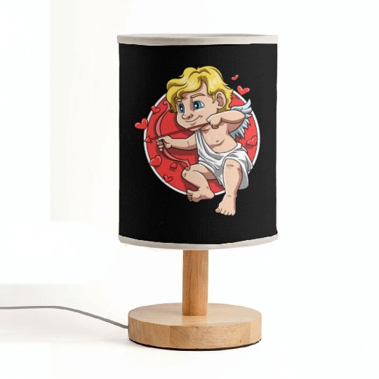 Cute Cupid Cartoon Valentine's Day Love Fabric Lamps