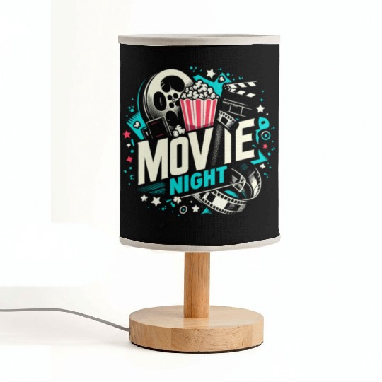 Movie Night Popcorn Film Theatre Cinema Ticket Fabric Lamps