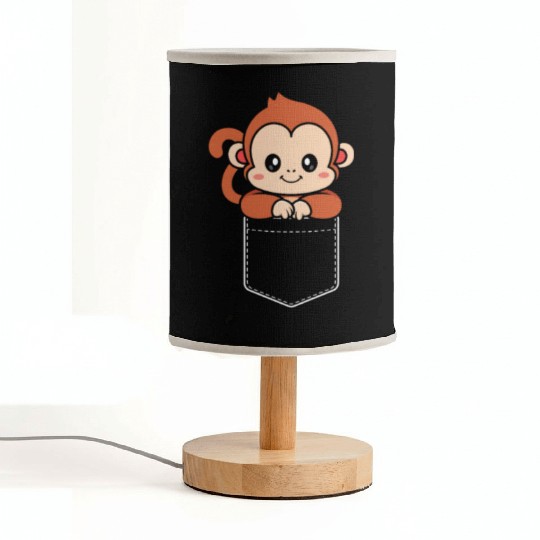 Monkey in a Pocket Fabric Lamps