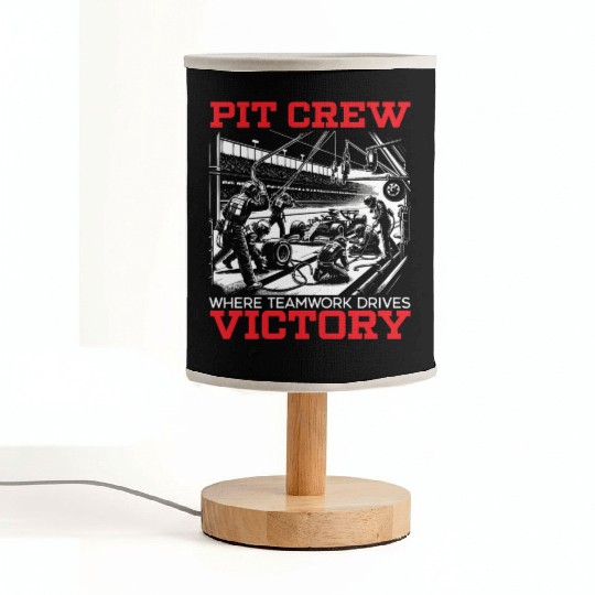 Pit Crew Race Car Racing Race Track Motorsport Fabric Lamps