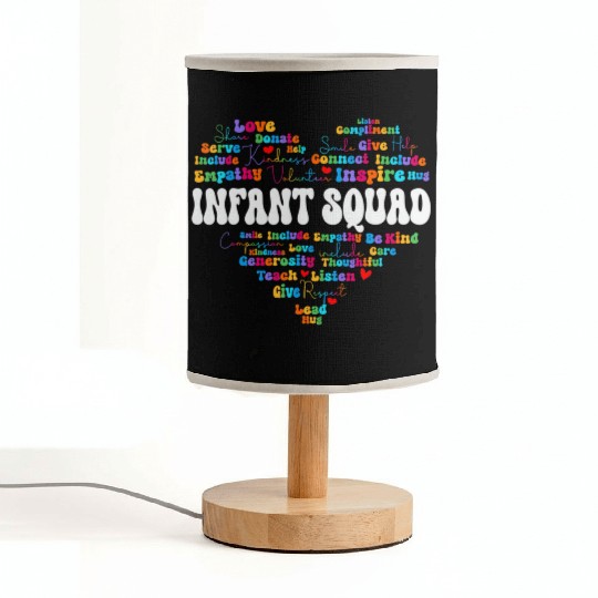 Cute Infant Squad Appreciation Week Back To School Fabric Lamps