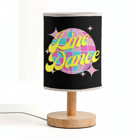 Line dance disco ball in fun neon party colors Fabric Lamps