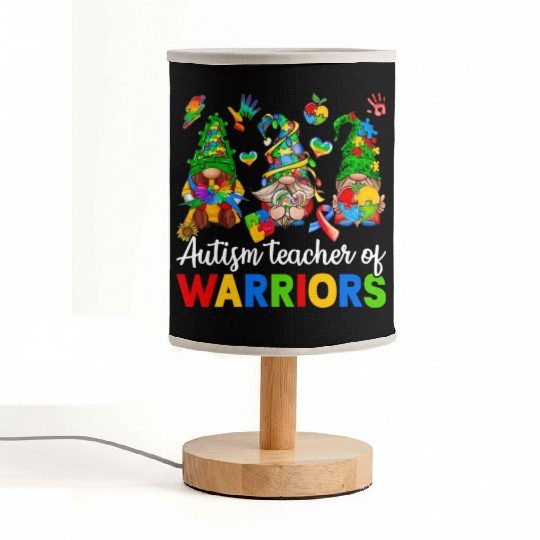 Autism Teacher Of Warriors Gnomes Fabric Lamps