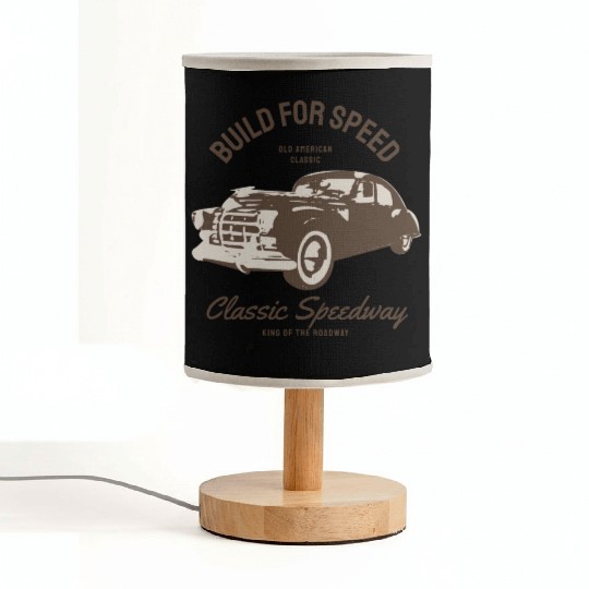 Build for speed, classic speedway Fabric Lamps