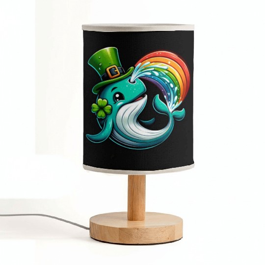 St. Patrick's Day Whale Cartoon Fabric Lamps