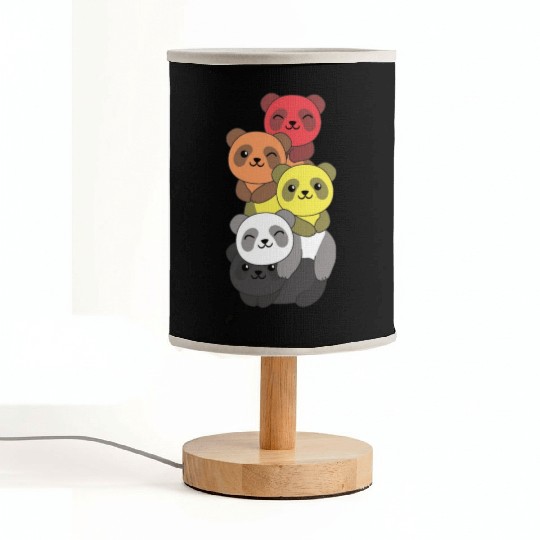 Lithsexual Flag Pride Lgbtq Cute Panda Fabric Lamps