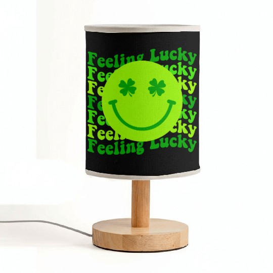 Irish Clover Feeling Lucky Smiling Face Fabric Lamps