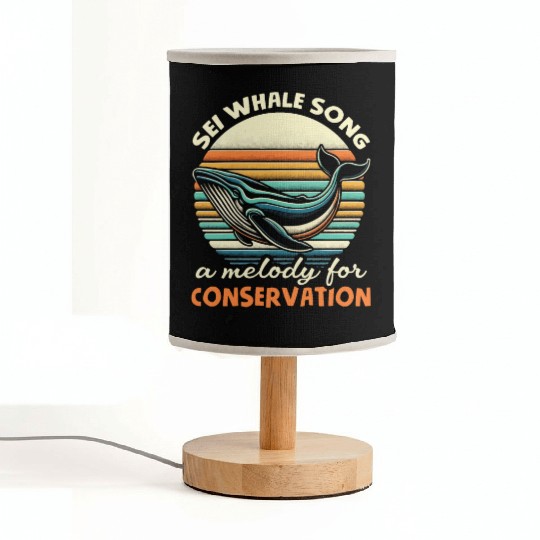 Endangered Species Sei Whale Animal Rights Fabric Lamps