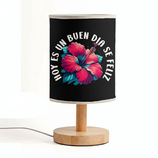 It's a beautiful day to be happy Hibiscus Spanish Fabric Lamps