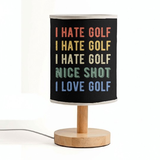 Funny Golfer - I Hate Golf I Fabric Lamps
