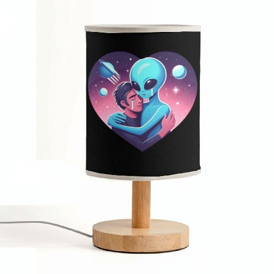 Heartwarming Embrace: Human and Alien Fabric Lamps