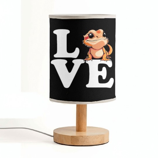 I love bearded dragon, reptile bearded Fabric Lamps