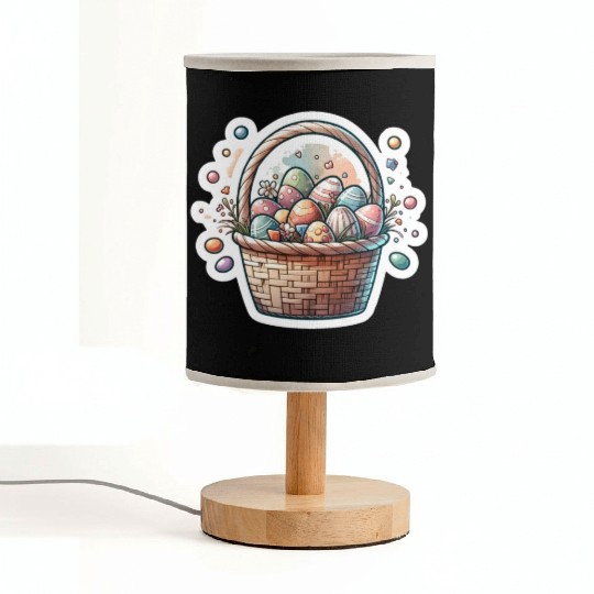 Cute Easter Egg Basket Soft Pastel Color Fabric Lamps