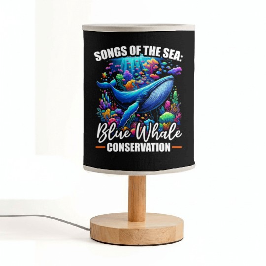 Endangered Species Blue Whale Animal Rights Fabric Lamps