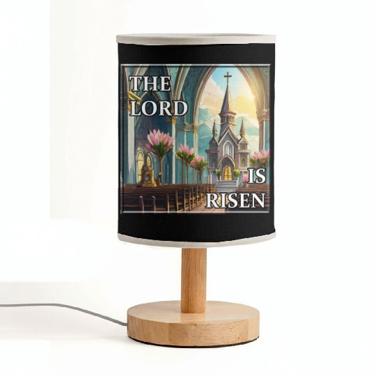 Happy Easter Sunday in Church Fabric Lamps